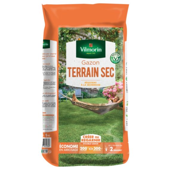 Gazon Rustique Terrain Sec 5kg - VILMORIN