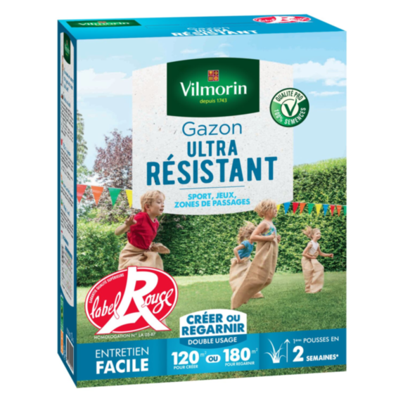 Gazon ultra résistant 3kg Label Rouge - VILMORIN