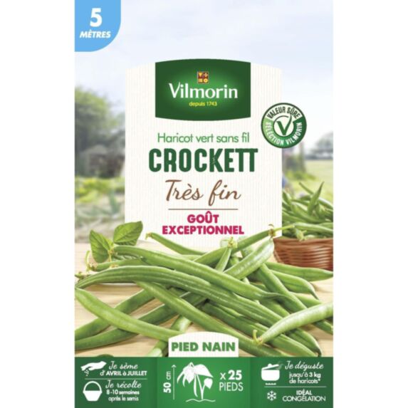 Graines Haricot Nain Vert Crockett 5m - VILMORIN