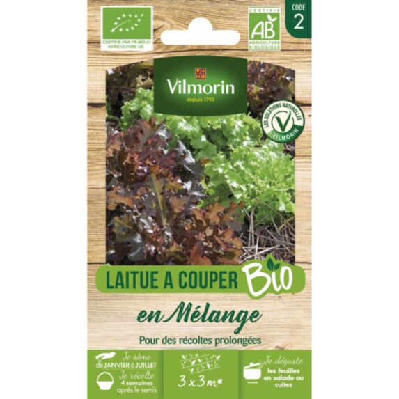 Graines Laitue à Couper en Mélange Bio - VILMORIN