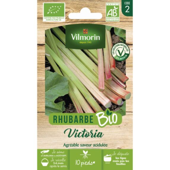 Graines Rhubarbe Victoria Bio - VILMORIN