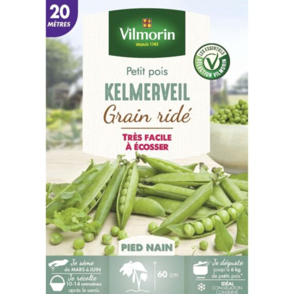 Graines Pois Nain à Grain Ridé Kelmerveil 20m - VILMORIN