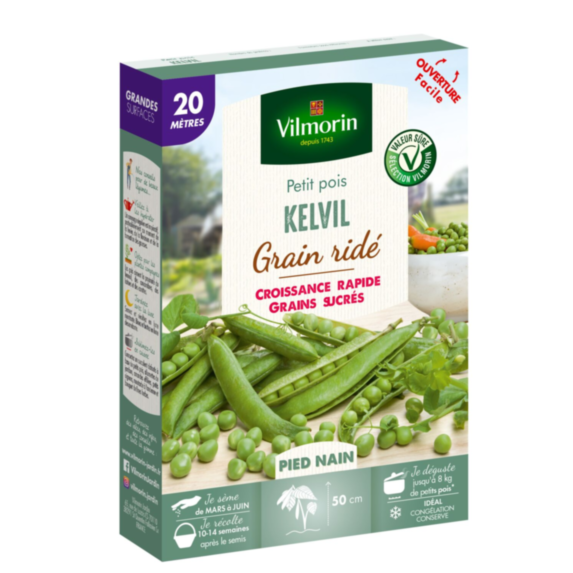 Graines Pois Nain à Grain Ridé Kelvil 20m - VILMORIN