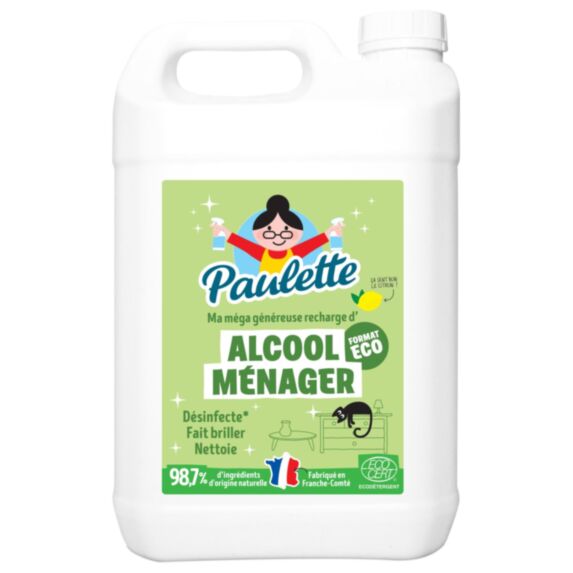 Alcool ménager Citron 5L ecocert - PAULETTE