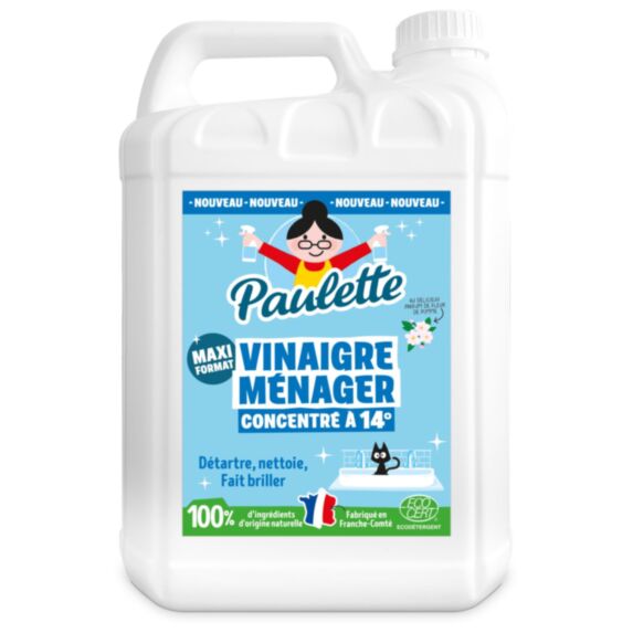 Vinaigre ménager concentré 14° fleur de pomme 5L ecocert - PAULETTE