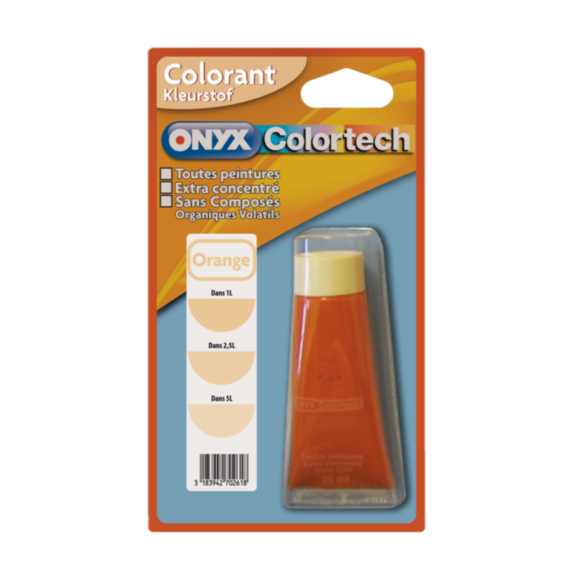 Colorant universel pour peinture Orange 25ml - ONYX COLORTECH