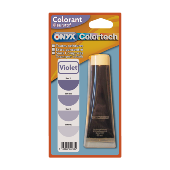 Colorant universel pour peinture Violet 60ml - ONYX COLORTECH