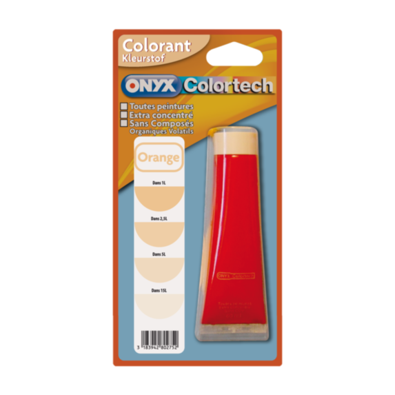 Colorant universel pour peinture Orange 60ml - ONYX COLORTECH
