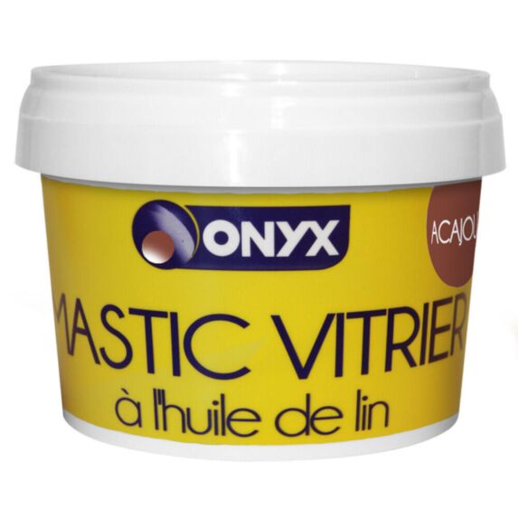 Mastic Vitrier à L'Huile de Lin Acajou 500gr - ONYX