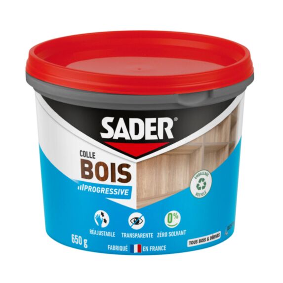 Colle à bois Prise Progressive Pot 650g - SADER