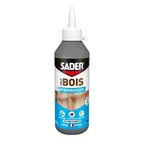 Colle à bois Prise Progressive Biberon 250g - SADER
