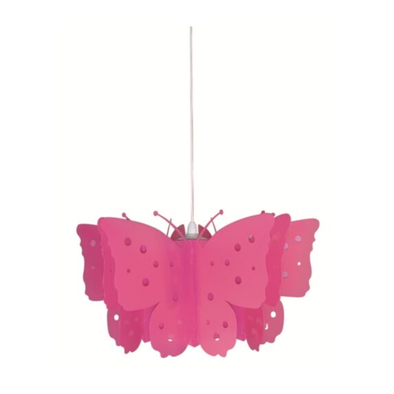 Suspension Ø44 Papillons rose indien