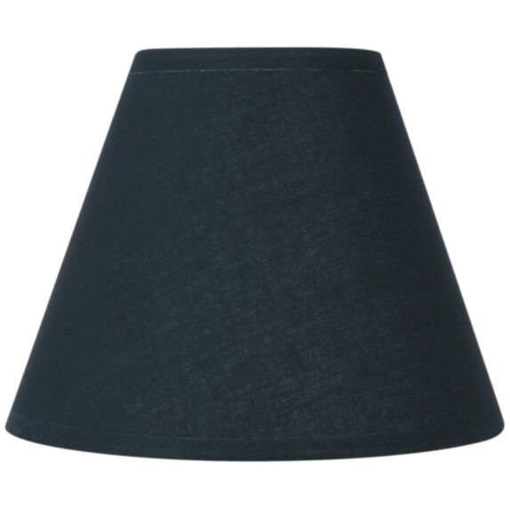 Abat-jour noir fe coton d14cm
