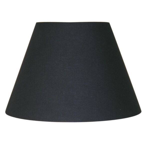 Abat-jour forme conique D25 coton noir Bague E27
