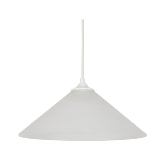 Suspension cone verre Ø30 Nuage blanc