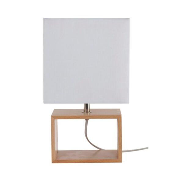 Lampe bois blanc liv