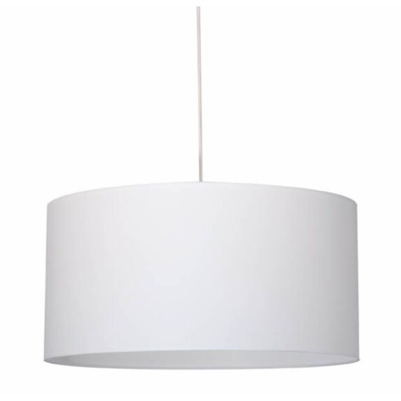 Suspension cylindre coton blanc cassé Ø38 E27 100W