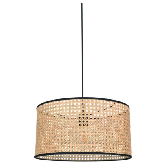 Suspension électrique en cannage Cylindre Ø38cm H.19cm E27