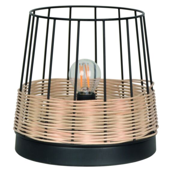 Lampe métal noir mat indah d20cm