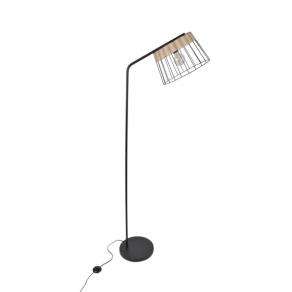 Lampadaire métal noir mat indah.