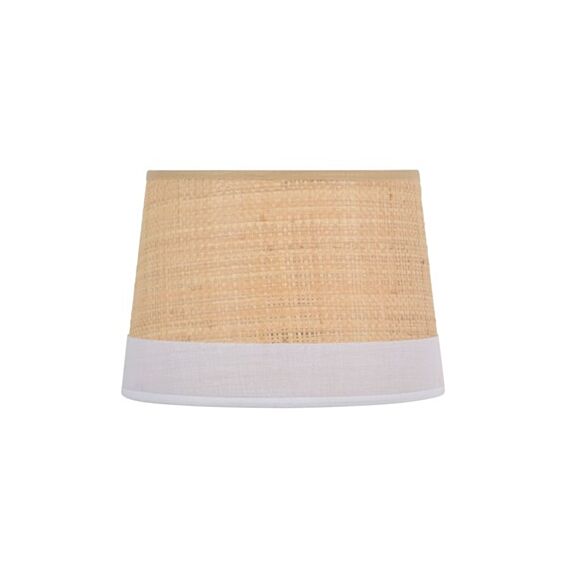 Abat-jour blanc/raphia marina d20cm