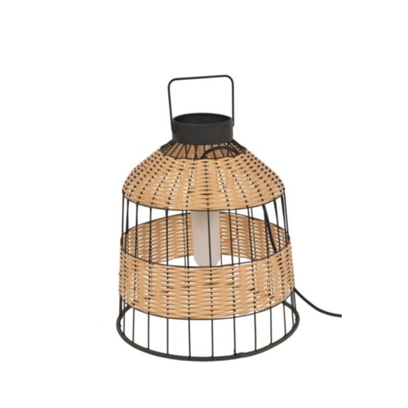 Lampe métal noir/naturel Ivoa D40cm - COREP