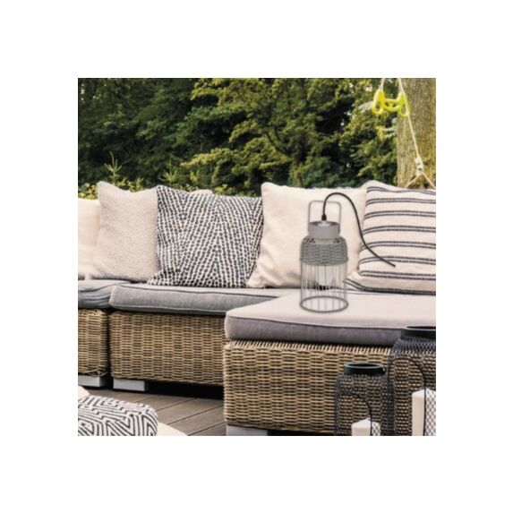 Lampe métal anthracite ivoa d17cm