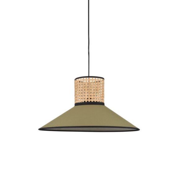 Suspension cannage et coton Pennsy Ø44xH22cm kaki - COREP