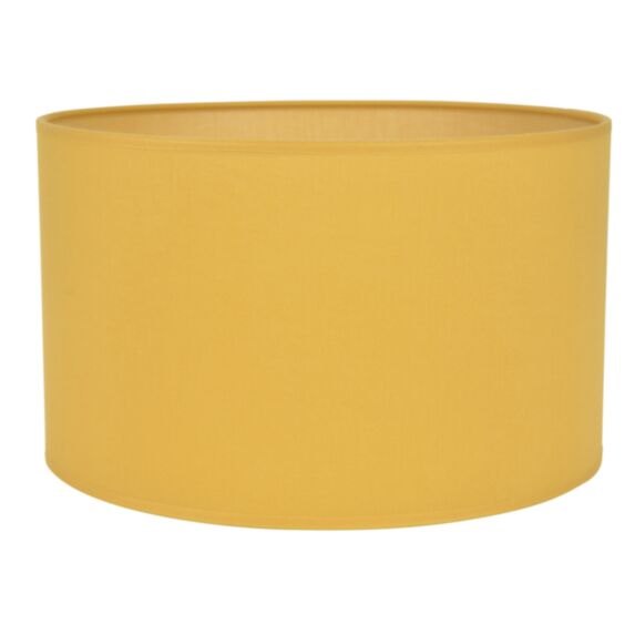 Abat-jour cylindre coton Ø25cm H17cm moutarde - COREP