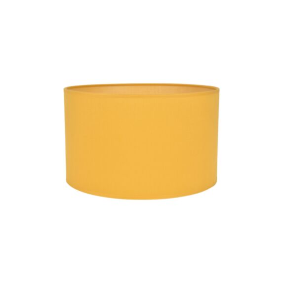 Abat-jour cylindre toiline Ø30cm H18cm moutarde - COREP