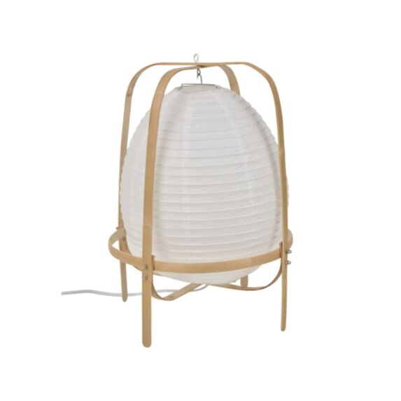 Lampe Akemi Papier et Bambou Blanc 40cm 40W - COREP