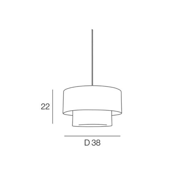 Suspension double cylindre Bohème sable COREP