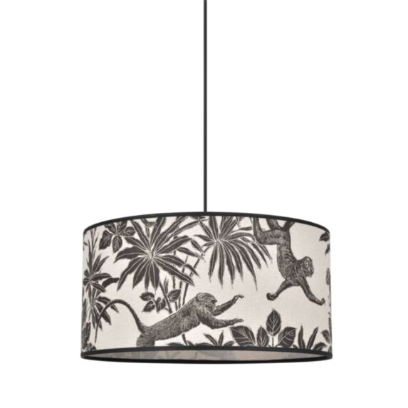 Suspension imprimé Sapajou Ø38xH19cm E27 100W - COREP