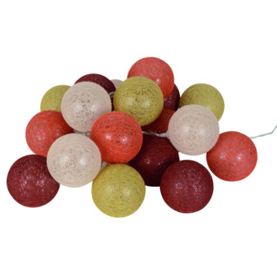 Guirlande 20 lampes led Bubble 3m Terracotta Piles LR6/AA - COREP