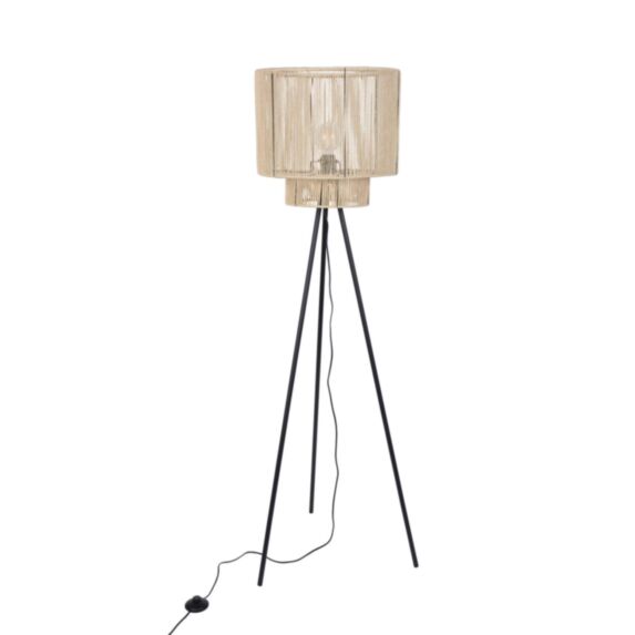Lampadaire trépied métal Cancùn E27 60W Ø58x150cm