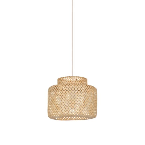 Suspension double Makassar bambou tressé Ø30xH.25cm naturel - COREP