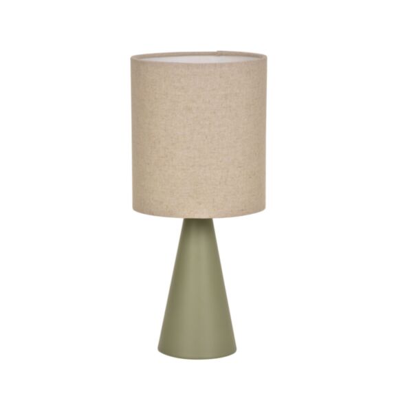 Lampe à poser Sally métal/coton vert H.33,50cm - COREP