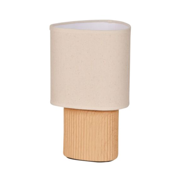Lampe Minos céramique effet bois 27,5cm naturel - COREP