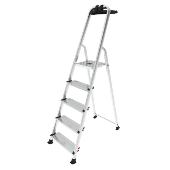 ESCABEAU ALUMINIUM - 5 MARCHES XXL (12 CM) 2m98 - BRICO