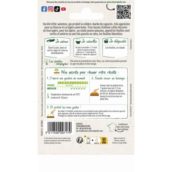 Graines Chicorée à Feuilles Sauvage Amère - VILMORIN