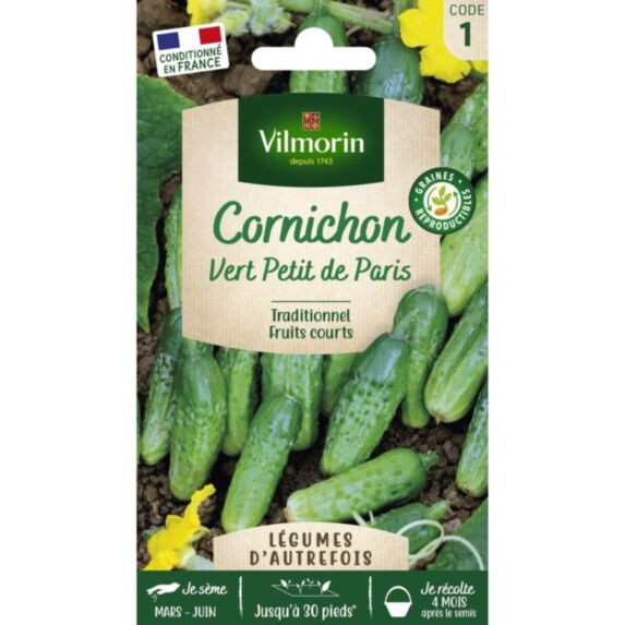 Graines Cornichon Vert Petit de Paris - VILMORIN