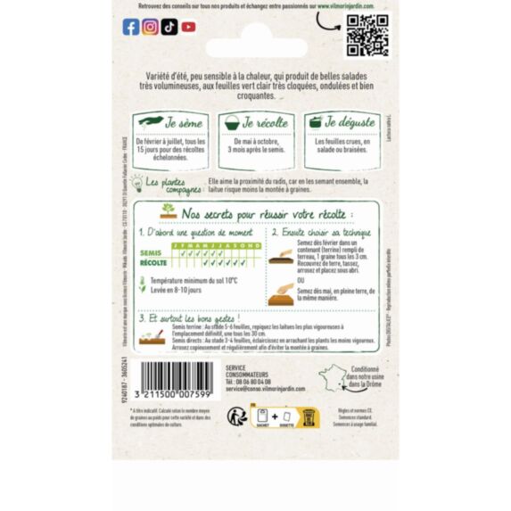 Graines Laitue Batavia Blonde de Paris - VILMORIN
