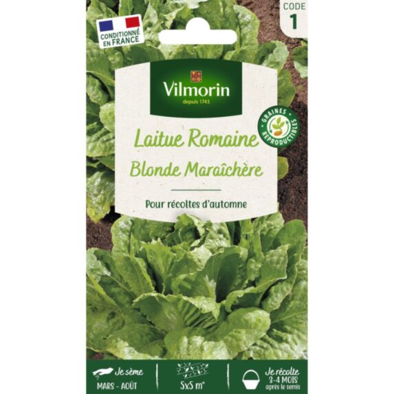 Graines Laitue Romaine Blonde Maraîchère - VILMORIN