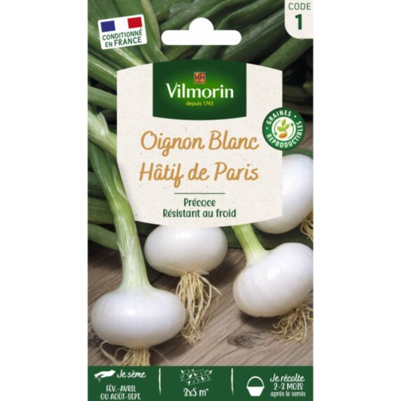 Graines Oignon Blanc Hâtif de Paris - VILMORIN