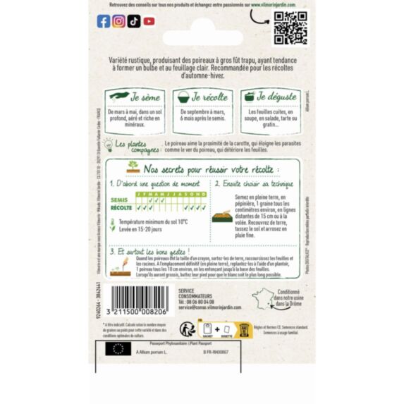 Graines Poireau de Carentan 2 - VILMORIN