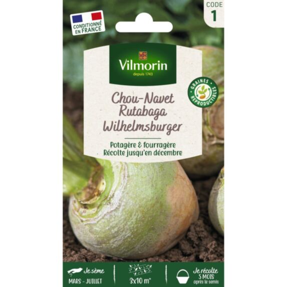 Graines Rutabaga Wilhelmsburger à Collet Vert - VILMORIN