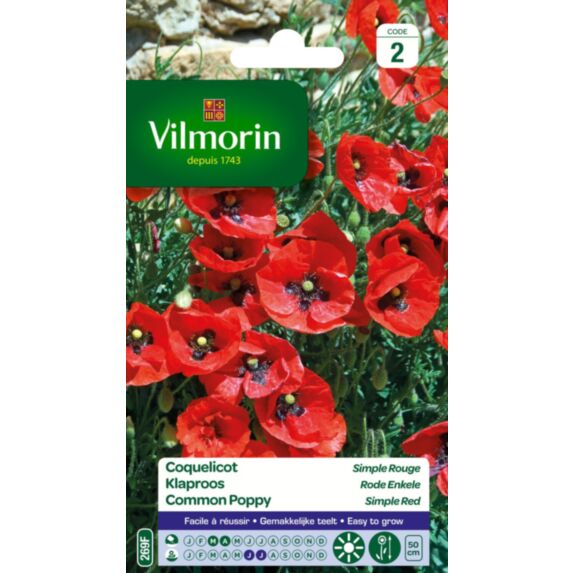 Graines Coquelicot Simple Rouge - VILMORIN