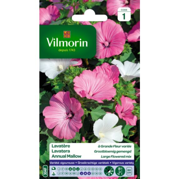 Graines Lavatère à Grande Fleur Variée - VILMORIN