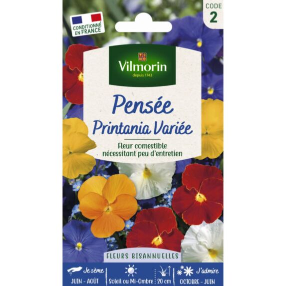 Graines Pensée Printania Variée - VILMORIN