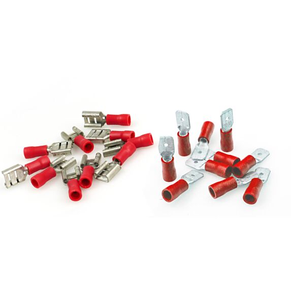 20 cosses plates/mâle+femelle/rouge - XLTECH